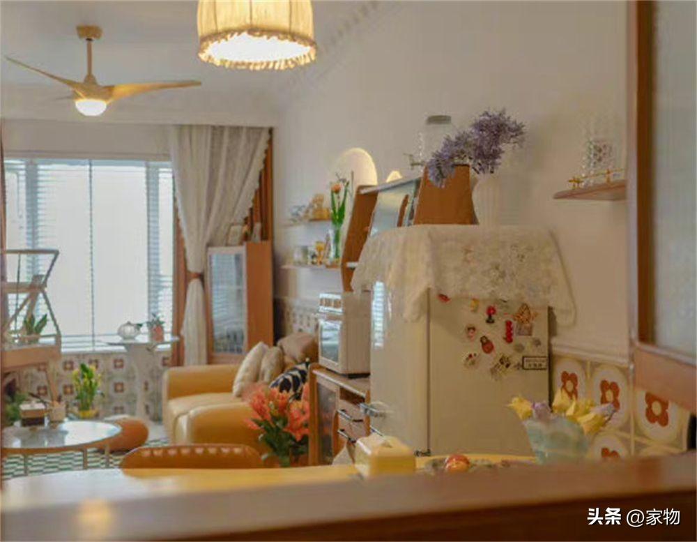 她曬出75㎡小家復(fù)古風(fēng)裝修：廚房內(nèi)窗+拱門元素，真的太會布置了