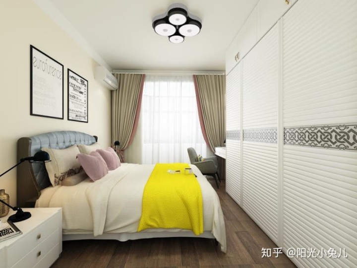 90㎡兩室一廳裝修樣板房！婚房裝修效果圖！昏暗的頂樓能裝這么好看？神奇